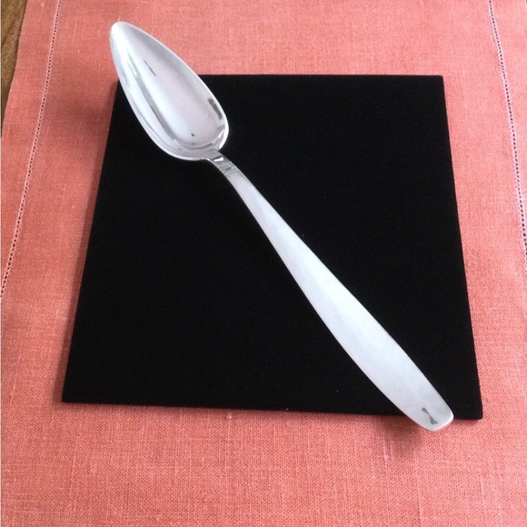 Vintage Swedish Modern Serving Spoon - Signed Allan Adler Handmade Sterling - Picture 2 of 10